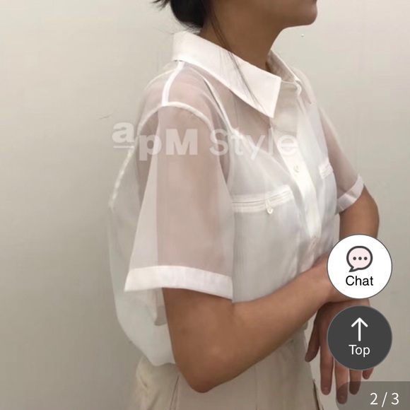 Women’s White Button Down Blouse - Picture 2 of 9